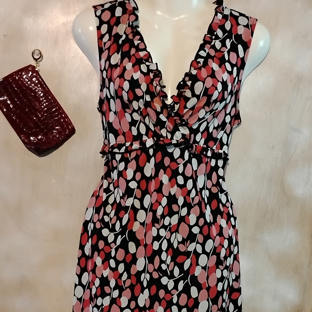 Parallel studio sleeveless v neck silky soft dress